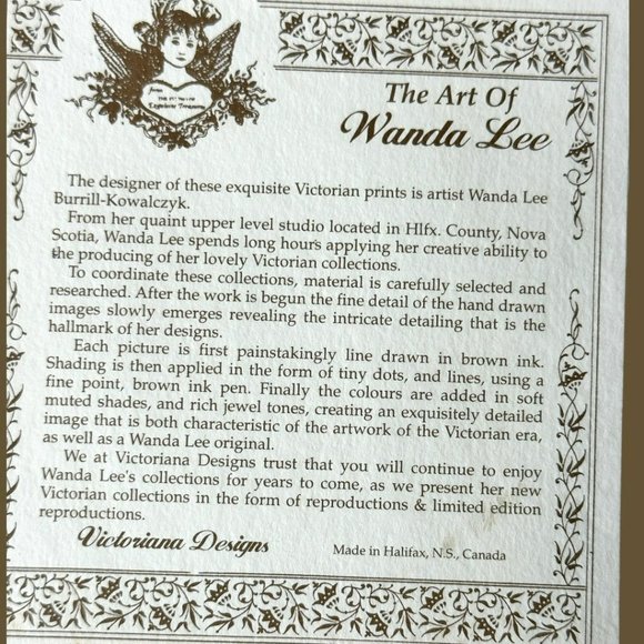 Vintage Wanda Lee Set of 2 Miniature Wood Framed Illustrated Perfume Bottles - Picture 12 of 14